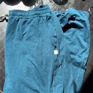 Vuori Blue Track Pants with Elastic Waistband and Tapered Ankles